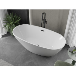 Luxury Eris szabadon álló fürdökád akril  170 x 85 cm, fehér,  leeresztö   fekete - 53441708500-B Térben álló kád