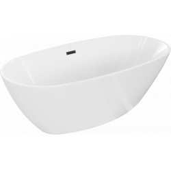 Luxury Eris szabadon álló fürdökád akril  170 x 85 cm, fehér,  leeresztö   fekete - 53441708500-B Térben álló kád Térben álló kád Luxury