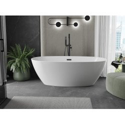 Luxury Eris szabadon álló fürdökád akril  170 x 85 cm, fehér,  leeresztö   fekete - 53441708500-B Térben álló kád