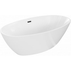 Luxury Eris szabadon álló fürdökád akril  180 x 95 cm, fehér,  leeresztö   fekete - 53441809500-B Térben álló kád Térben álló kád Luxury
