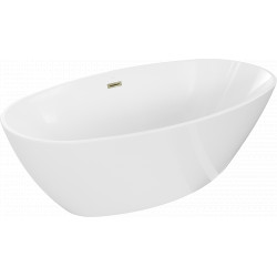 Luxury Eris szabadon álló fürdökád akril  180 x 95 cm, fehér,  leeresztö arany - 53441809500-G Térben álló kád Térben álló kád Luxury