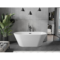 Luxury Flavia szabadon álló fürdökád akril  160 x 74 cm, fehér,  leeresztö   fekete - 54031608000-B Térben álló kád Térben álló kád Luxury