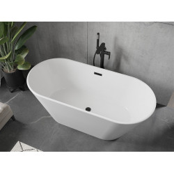 Luxury Flavia szabadon álló fürdökád akril  170 x 75 cm, fehér,  leeresztö   fekete - 54031708000-B Térben álló kád