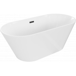 Luxury Flavia szabadon álló fürdökád akril  170 x 75 cm, fehér,  leeresztö   fekete - 54031708000-B Térben álló kád Térben álló kád Luxury