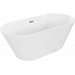 Luxury Flavia szabadon álló fürdökád akril  170 x 75 cm, fehér,  leeresztö arany - 54031708000-G Térben álló kád Térben álló kád Luxury