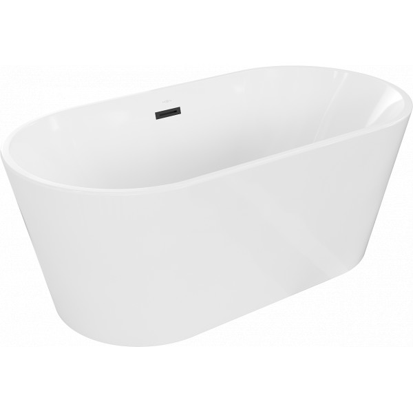 Luxury Luna szabadon álló fürdökád akril  150 x 75 cm, fehér,  leeresztö   fekete - 52031507500-B Térben álló kád