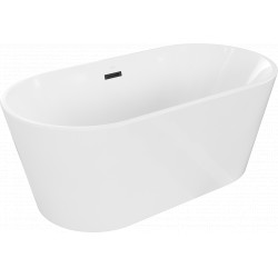 Luxury Luna szabadon álló fürdökád akril  150 x 75 cm, fehér,  leeresztö   fekete - 52031507500-B Térben álló kád Térben álló kád Luxury