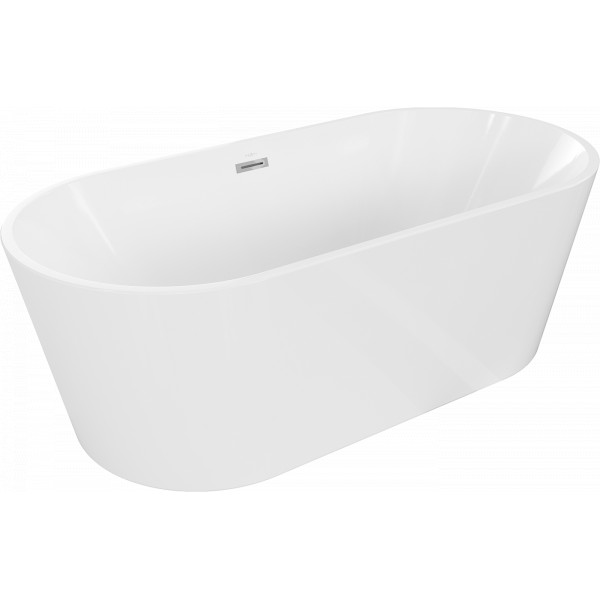 Luxury Luna szabadon álló fürdökád akril  170 x 80 cm, fehér,  leeresztö  króm - 52031708000 Térben álló kád