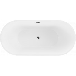 Luxury Luna szabadon álló fürdökád akril  170 x 80 cm, fehér,  leeresztö  króm - 52031708000 Térben álló kád