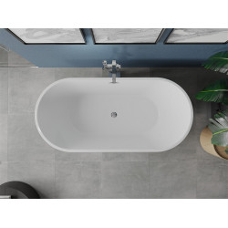 Luxury Luna szabadon álló fürdökád akril  170 x 80 cm, fehér,  leeresztö  króm - 52031708000 Térben álló kád