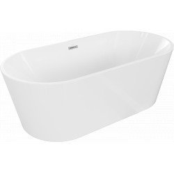 Luxury Luna szabadon álló fürdökád akril  170 x 80 cm, fehér,  leeresztö  króm - 52031708000 Térben álló kád Térben álló kád Luxury