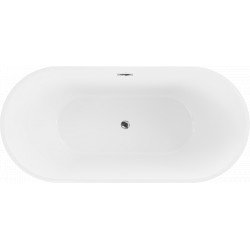Luxury Luna szabadon álló fürdökád akril  170 x 80 cm, fehér,  leeresztö  króm - 52031708000 Térben álló kád