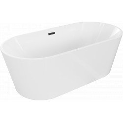 Luxury Luna szabadon álló fürdökád akril  170 x 80 cm, fehér,  leeresztö   fekete - 52031708000-B Térben álló kád Térben álló kád Luxury