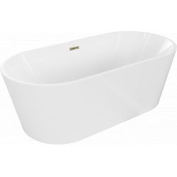 Luxury Luna szabadon álló fürdökád akril  170 x 80 cm, fehér,  leeresztö arany - 52031708000-G Térben álló kád Térben álló kád Luxury