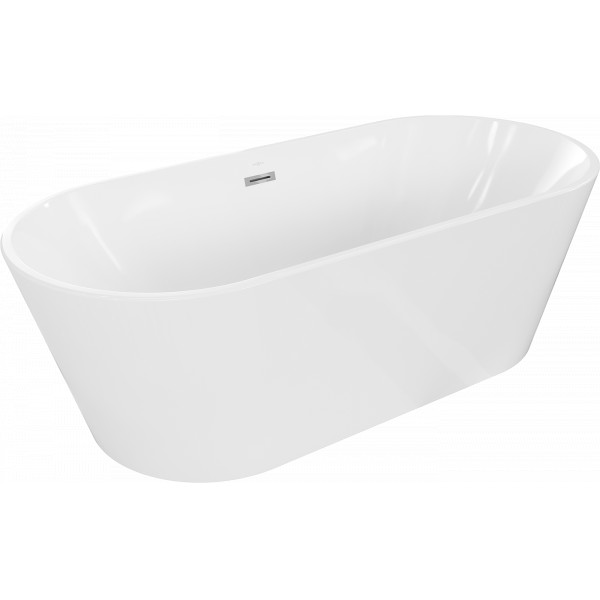 Luxury Luna szabadon álló fürdökád akril  180 x 80 cm, fehér,  leeresztö  króm - 52031808000 Térben álló kád