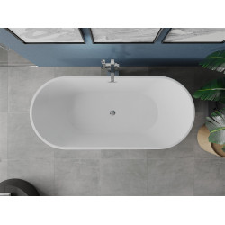 Luxury Luna szabadon álló fürdökád akril  180 x 80 cm, fehér,  leeresztö  króm - 52031808000 Térben álló kád