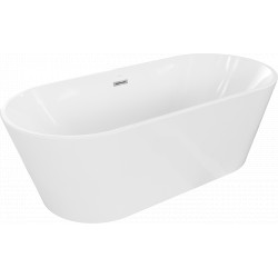 Luxury Luna szabadon álló fürdökád akril  180 x 80 cm, fehér,  leeresztö  króm - 52031808000 Térben álló kád Térben álló kád Luxury