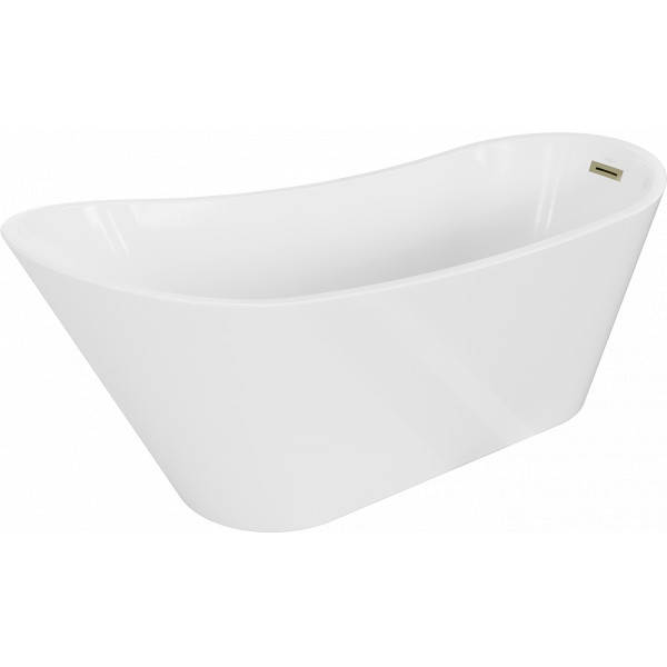 Luxury Alta szabadon álló fürdökád akril  170 x 75 cm, fehér,  leeresztö arany - 52141707500-G Térben álló kád