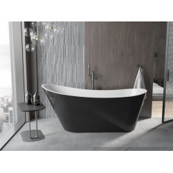 Luxury Alta szabadon álló fürdökád akril  170 x 75 cm, fehér/fekete,  leeresztö   fekete - 52141707575-B Térben álló kád Térben álló kád Luxury