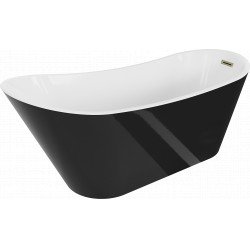 Luxury Alta szabadon álló fürdökád akril  170 x 75 cm, fehér/fekete,  leeresztö arany - 52141707575-G Térben álló kád Térben álló kád Luxury
