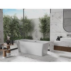 Luxury Tonia szabadon álló fürdökád akril  170 x 75 cm, fehér,  leeresztö  króm - 52171707500 Térben álló kád Térben álló kád Luxury