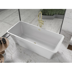 Luxury Tonia szabadon álló fürdökád akril  170 x 75 cm, fehér,  leeresztö arany - 52171707500-G Térben álló kád