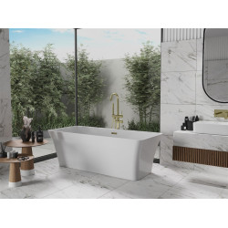 Luxury Tonia szabadon álló fürdökád akril  170 x 75 cm, fehér,  leeresztö arany - 52171707500-G Térben álló kád Térben álló kád Luxury