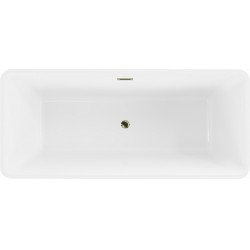 Luxury Tonia szabadon álló fürdökád akril  170 x 75 cm, fehér,  leeresztö arany - 52171707500-G Térben álló kád