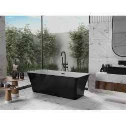 Luxury Tonia szabadon álló fürdökád akril  170 x 75 cm, fehér/fekete,  leeresztö   fekete - 52171707575-B Térben álló kád Térben álló kád Luxury