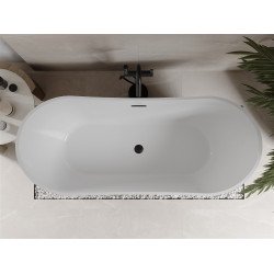 Luxury Celia szabadon álló fürdökád akril  170 x 75 cm, fehér,  leeresztö   fekete - 52331707500-B Térben álló kád