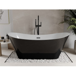 Luxury Celia szabadon álló fürdökád akril  170 x 75 cm, fehér/fekete,  leeresztö   fekete - 52331707575-B Térben álló kád Térben álló kád Luxury