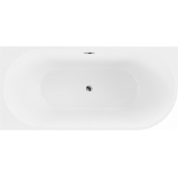 Luxury Mia szabadon álló fürdökád akril   balos 150 x 75 cm, fehér,  leeresztö  króm - 52691507500L Térben álló kád