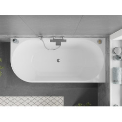 Luxury Mia szabadon álló fürdökád akril   jobbos  150 x 75 cm, fehér,  leeresztö  króm - 52691507500P Térben álló kád