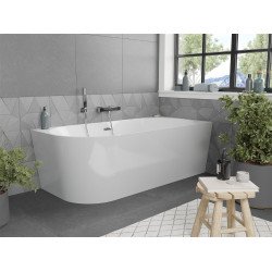 Luxury Mia szabadon álló fürdökád akril   jobbos  150 x 75 cm, fehér,  leeresztö  króm - 52691507500P Térben álló kád Térben álló kád Luxury