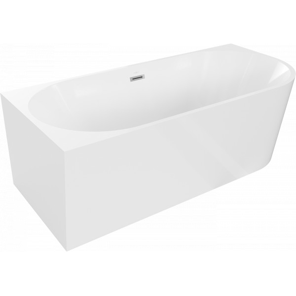 Luxury Mia szabadon álló fürdökád akril   balos 170 x 80 cm, fehér,  leeresztö  króm - 52691708000L Térben álló kád