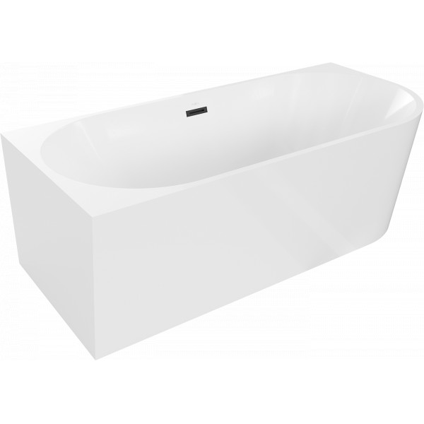Luxury Mia szabadon álló fürdökád akril   balos 170 x 80 cm, fehér,  leeresztö   fekete - 52691708000L-B Térben álló kád