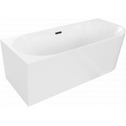 Luxury Mia szabadon álló fürdökád akril   balos 170 x 80 cm, fehér,  leeresztö   fekete - 52691708000L-B Térben álló kád Térben álló kád Luxury