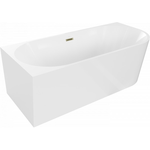 Luxury Mia szabadon álló fürdökád akril   balos 170 x 80 cm, fehér,  leeresztö arany - 52691708000L-G Térben álló kád