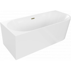 Luxury Mia szabadon álló fürdökád akril   balos 170 x 80 cm, fehér,  leeresztö arany - 52691708000L-G Térben álló kád Térben álló kád Luxury