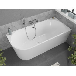Luxury Mia szabadon álló fürdökád akril   jobbos  170 x 80 cm, fehér,  leeresztö  króm - 52691708000P Térben álló kád