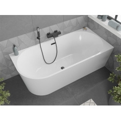 Luxury Mia szabadon álló fürdökád akril   jobbos  170 x 80 cm, fehér,  leeresztö   fekete - 52691708000P-B Térben álló kád