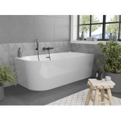 Luxury Mia szabadon álló fürdökád akril   jobbos  170 x 80 cm, fehér,  leeresztö   fekete - 52691708000P-B Térben álló kád Térben álló kád Luxury