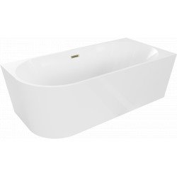 Luxury Mia szabadon álló fürdökád akril   jobbos  170 x 80 cm, fehér,  leeresztö  arany- 52691708000P-G Térben álló kád Térben álló kád Luxury