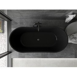 Luxury Montana szabadon álló fürdökád akril  170 x 80 cm, fekete,  leeresztö   fekete - 52011708070-B Térben álló kád