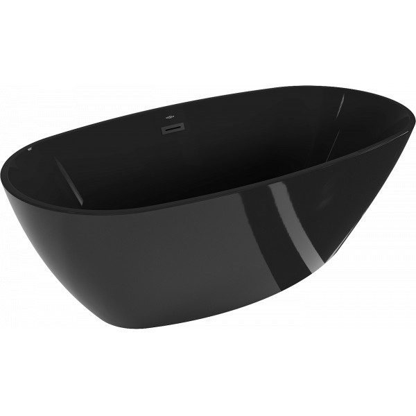 Luxury Eris szabadon álló fürdökád akril  170 x 85 cm, fekete,  leeresztö   fekete - 53441708570-B Térben álló kád