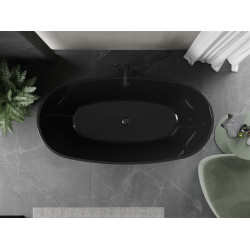 Luxury Eris szabadon álló fürdökád akril  170 x 85 cm, fekete,  leeresztö   fekete - 53441708570-B Térben álló kád
