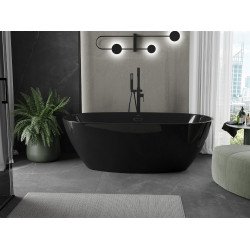 Luxury Eris szabadon álló fürdökád akril  170 x 85 cm, fekete,  leeresztö   fekete - 53441708570-B Térben álló kád