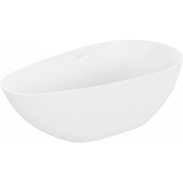 Luxury Palermo szabadon álló fürdökád   öntött márvány  150 x 78 cm, fehér mat - 57211507800 Térben álló kád