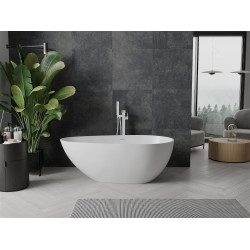 Luxury Palermo szabadon álló fürdökád   öntött márvány  150 x 78 cm, fehér mat - 57211507800 Térben álló kád Térben álló kád Luxury
