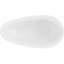Luxury Palermo szabadon álló fürdökád   öntött márvány  150 x 78 cm, fehér mat - 57211507800 Térben álló kád
